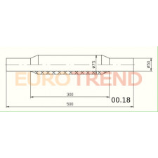 Резонатор ремонтний D 75 L 500 діаметр труби  50 мм