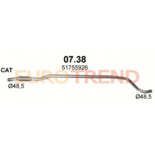 Вихлопна труба середня з гофрою Fiat Linea 1.3 JTD
